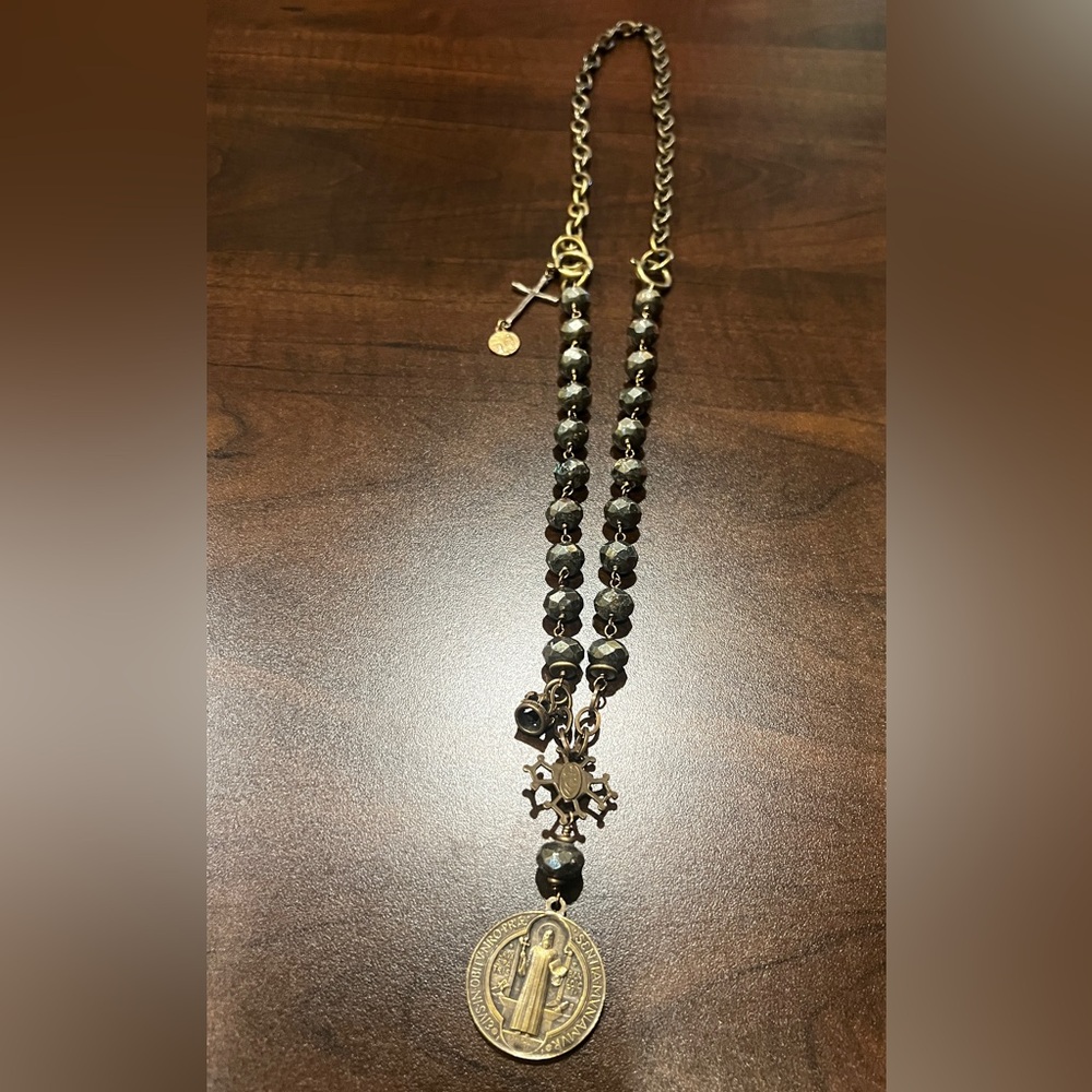 Georgia Fletcher Necklace, Antique medals, One of a kind, Like New!